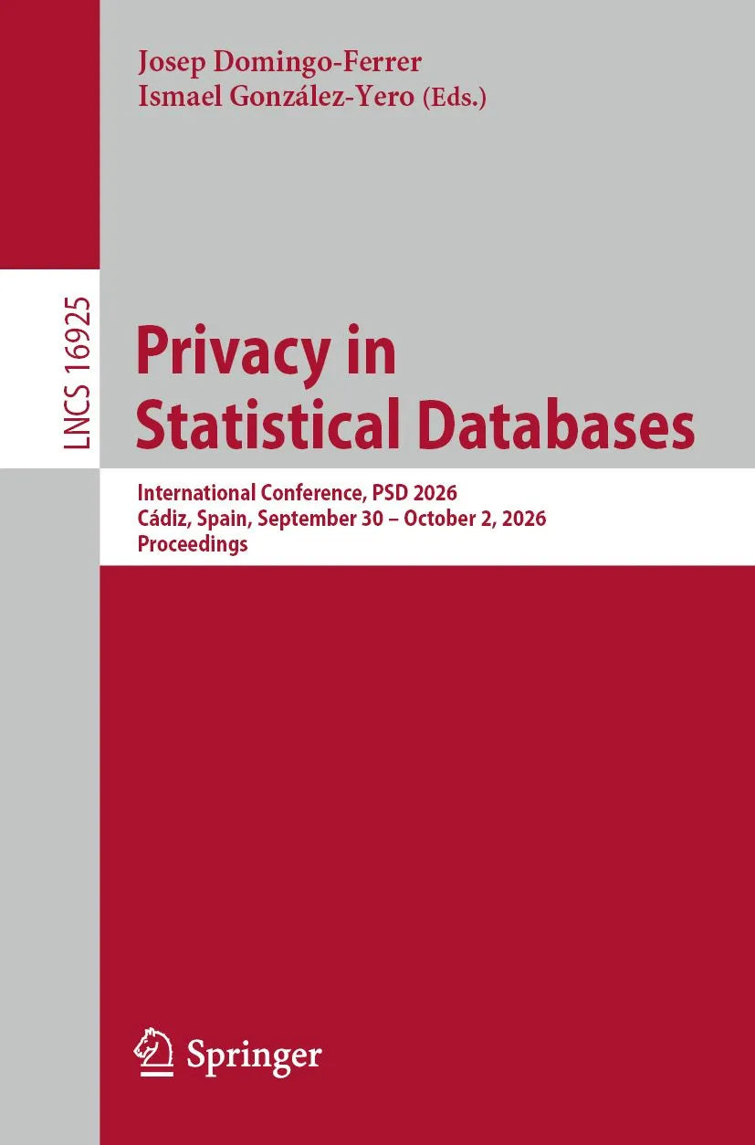 Cover: Privacy in Statistical Databases (E-Book) von Josep Domingo-Ferrer