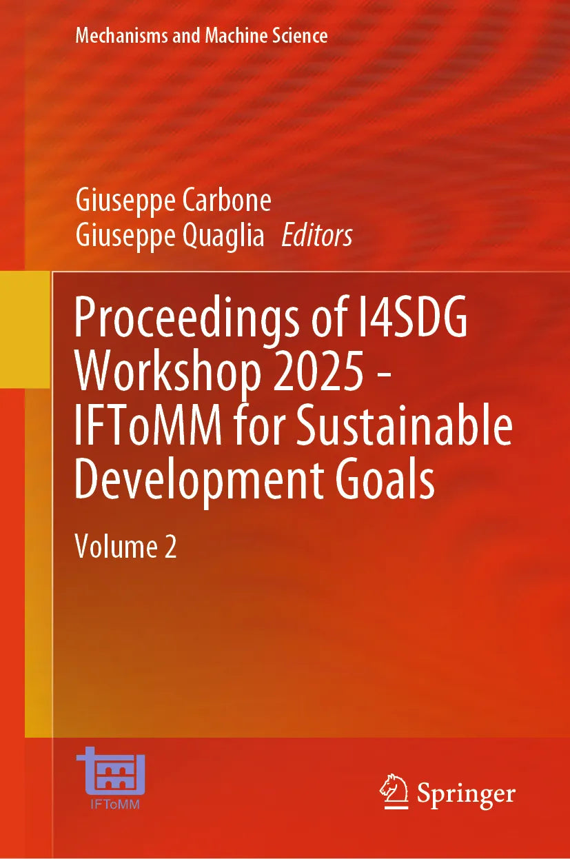 Cover: Proceedings of I4SDG Workshop 2025 - IFToMM for Sustainable Development Goals (E-Book)