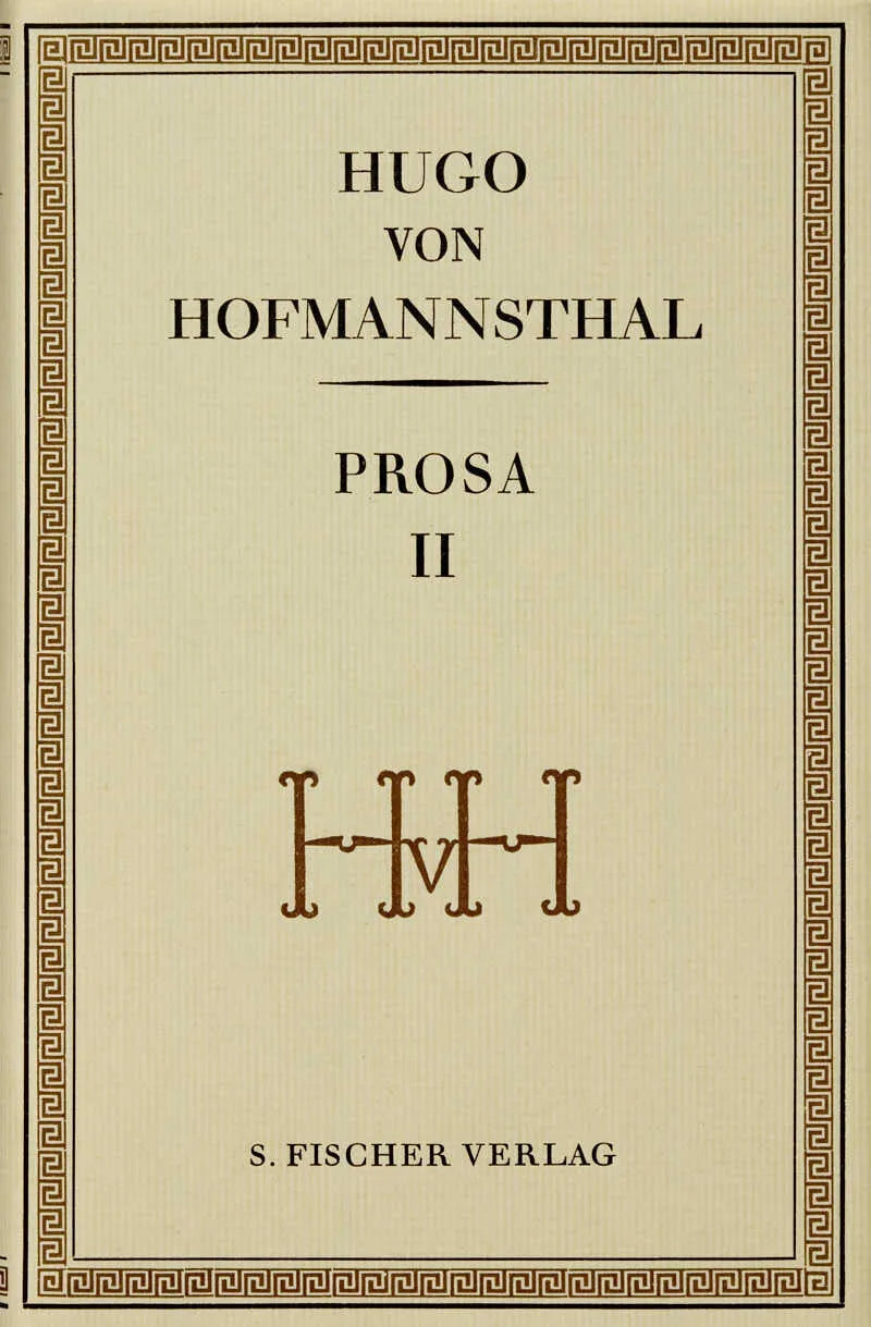 Buchcover von 'Prosa II' - Gebundene Ausgabe von Hugo von Hofmannsthal