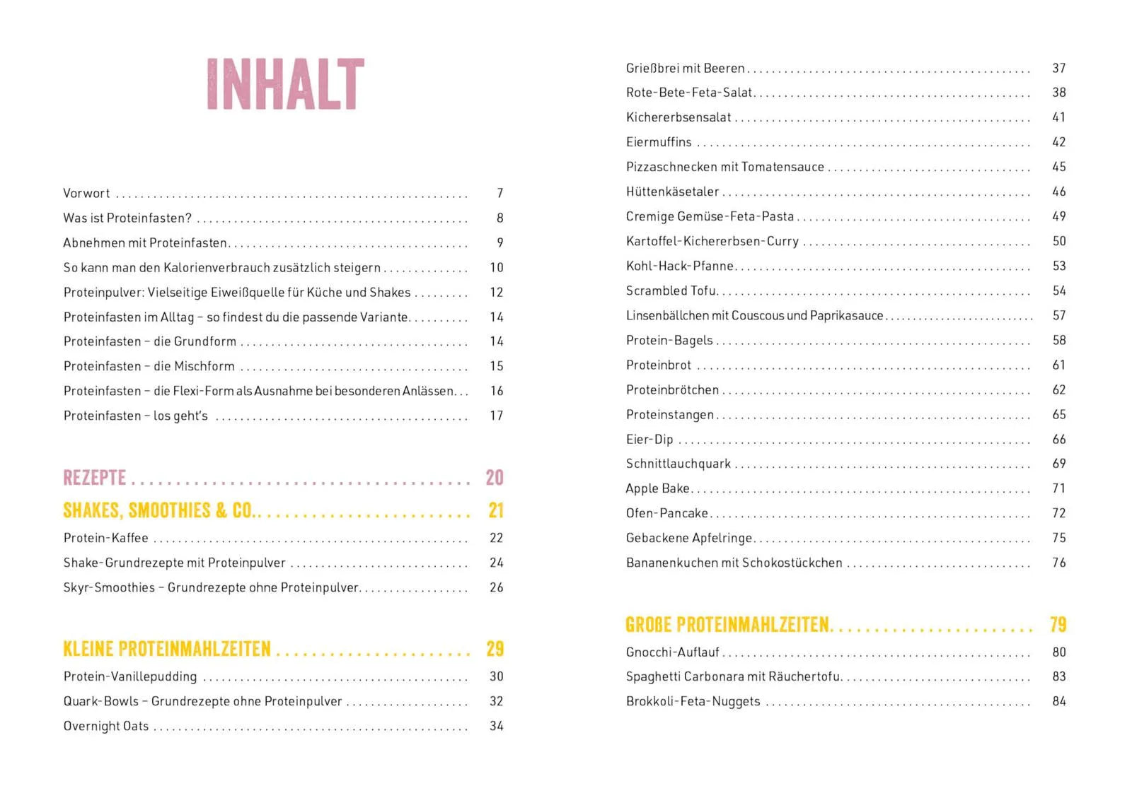 Innenansicht von 'Proteinfasten – Das Kochbuch' - Taschenbuch