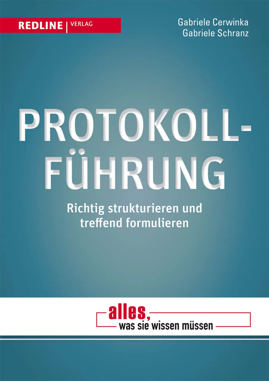 Buchcover von 'Protokollführung' - Taschenbuch von Gabriele Cerwinka
