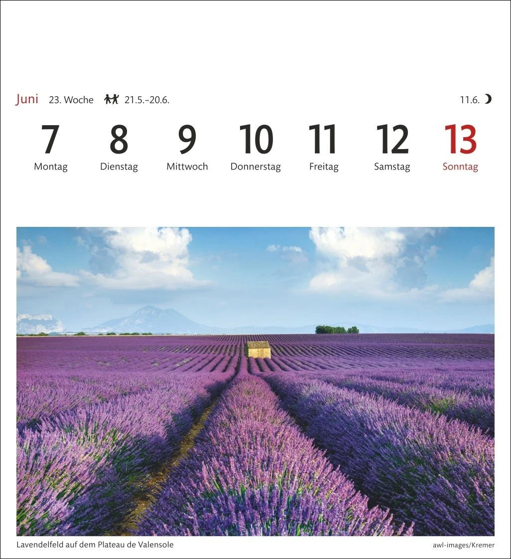Provence Sehnsuchtskalender 2027 - Wochenkalender mit 53 Postkarten – Ansicht