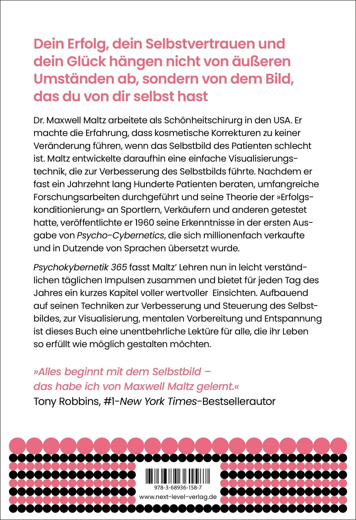Rückseite: Psychokybernetik 365 (Taschenbuch)