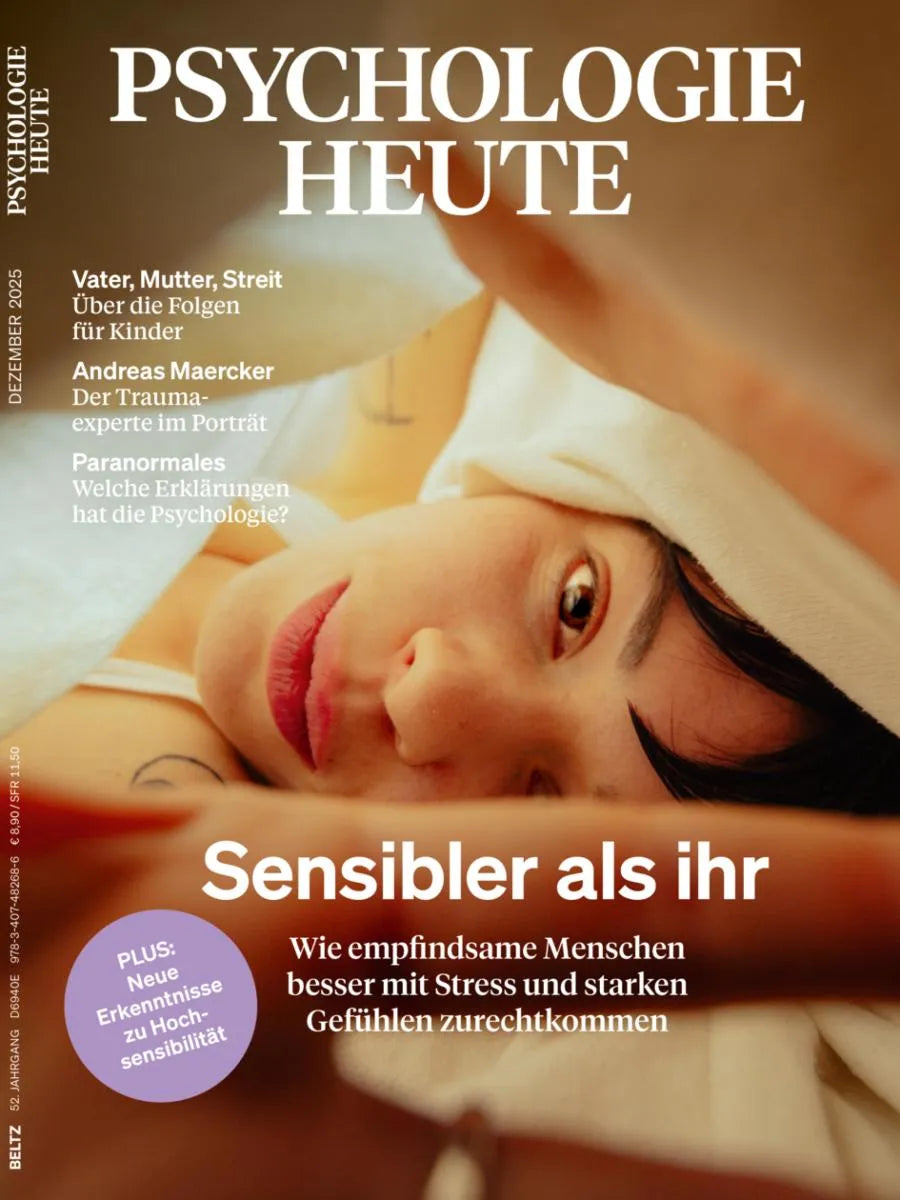 Cover: Psychologie Heute 12/2025: Sensibler als ihr (E-Book) von Verlagsgruppe Beltz