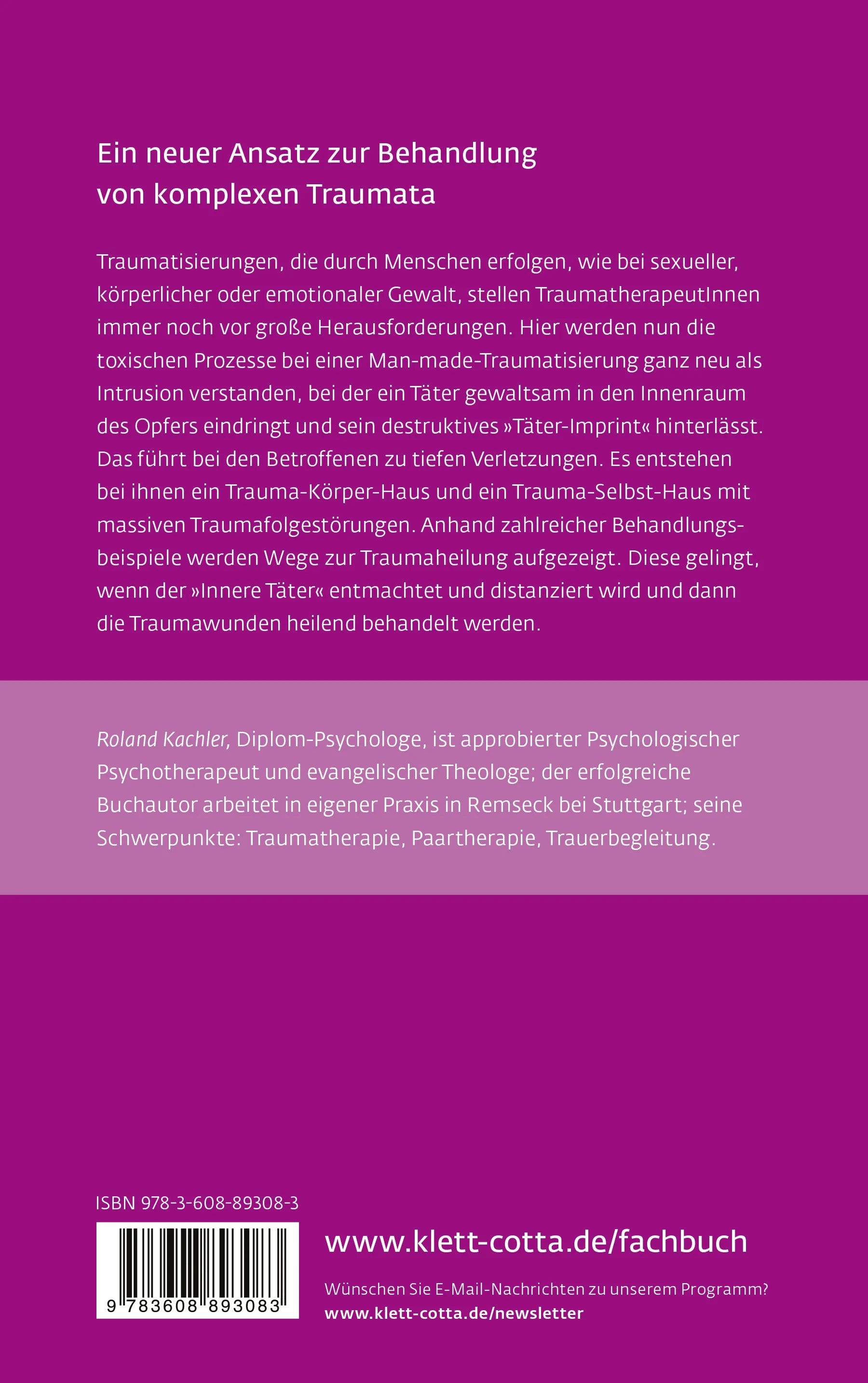 Buchrückseite von 'Psychotherapie bei Komplextraumata' mit Klappentext - Paperback
