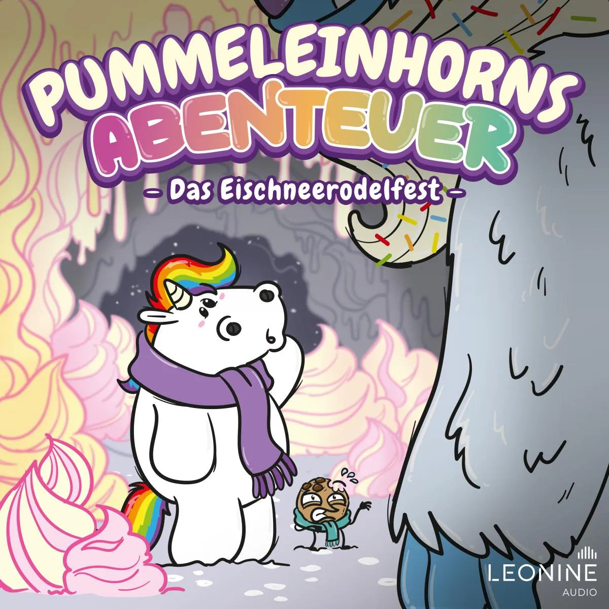 Cover: Pummeleinhorns Abenteuer - Das Eischneerodelfest (Hörbuch Download) von Tommy Krappweis
