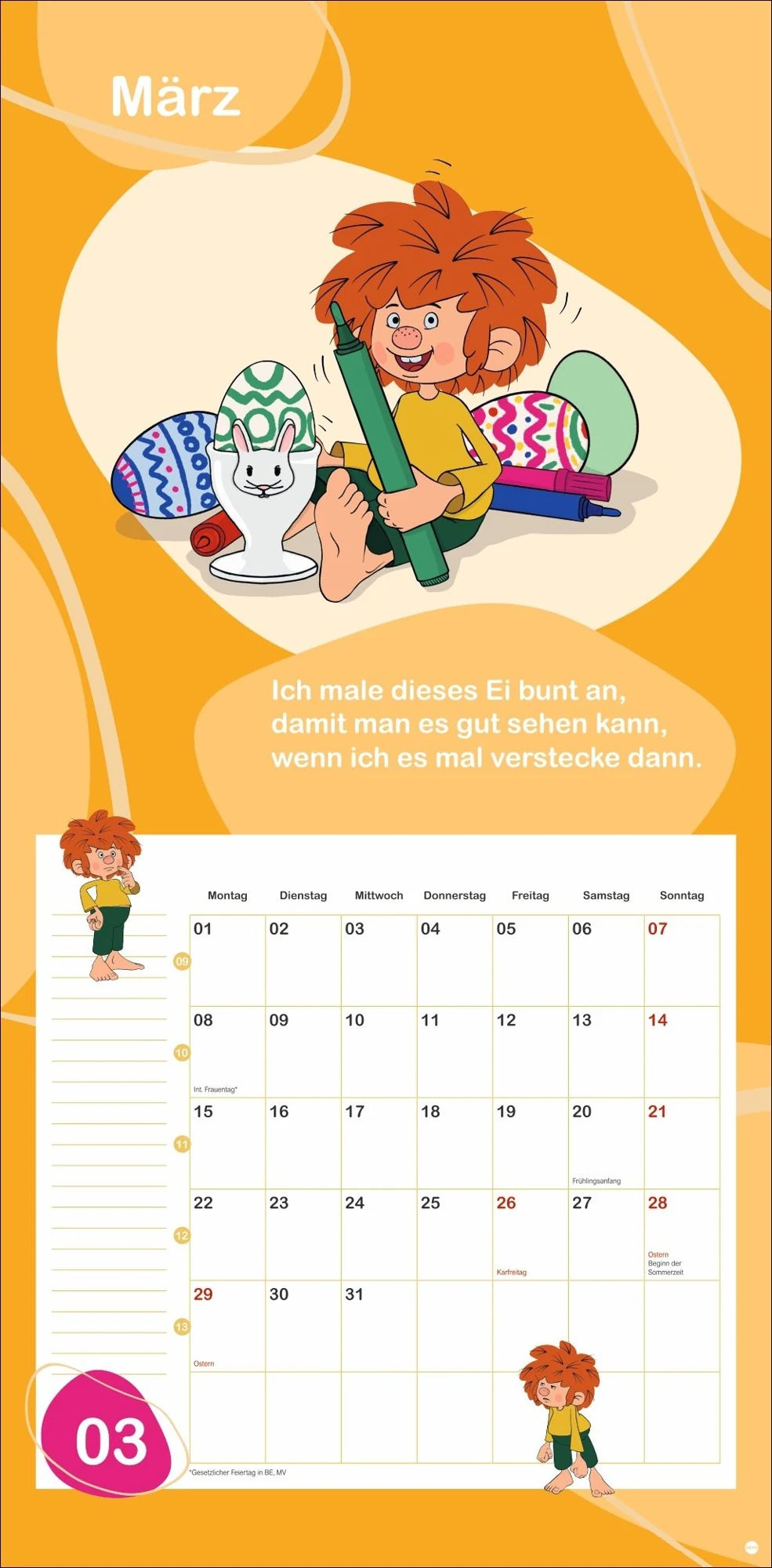 Pumuckl Broschurkalender 2027 – Ansicht