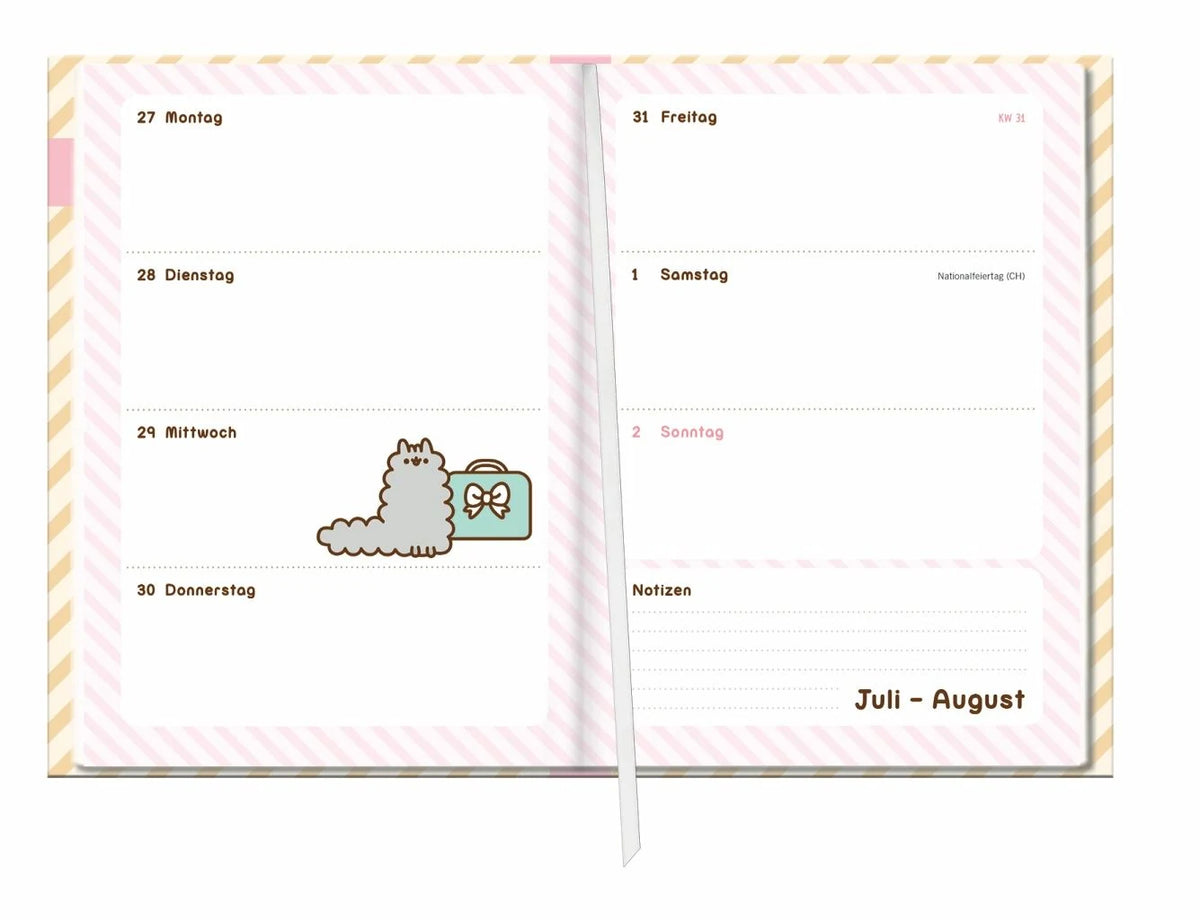 Pusheen 17-Monats-Kalenderbuch A5 2027 - 17 Monate. Von August 2026 bis Dezember 2027 – Ansicht