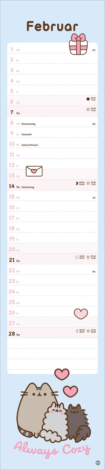 Pusheen Langplaner 2027 – Ansicht