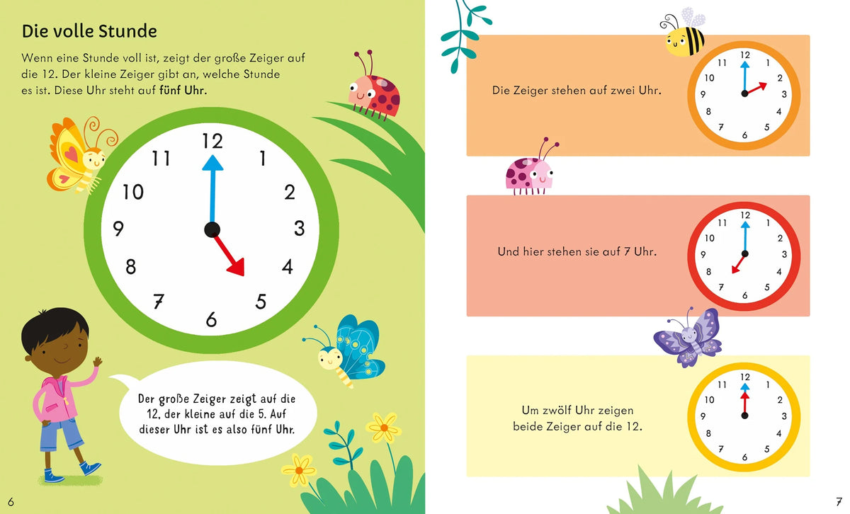 Puzzle & Buch: Die Uhrzeit lernen – Ansicht