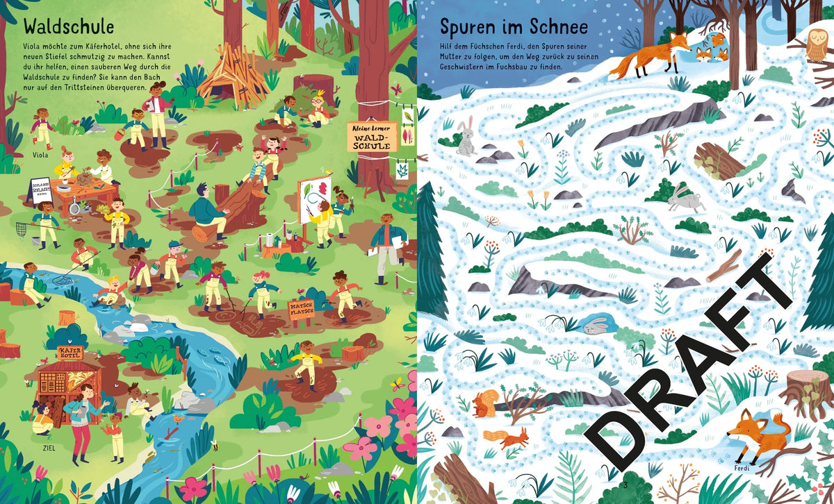 Puzzle & Buch: Labyrinthe-Reise durch den Wald – Ansicht