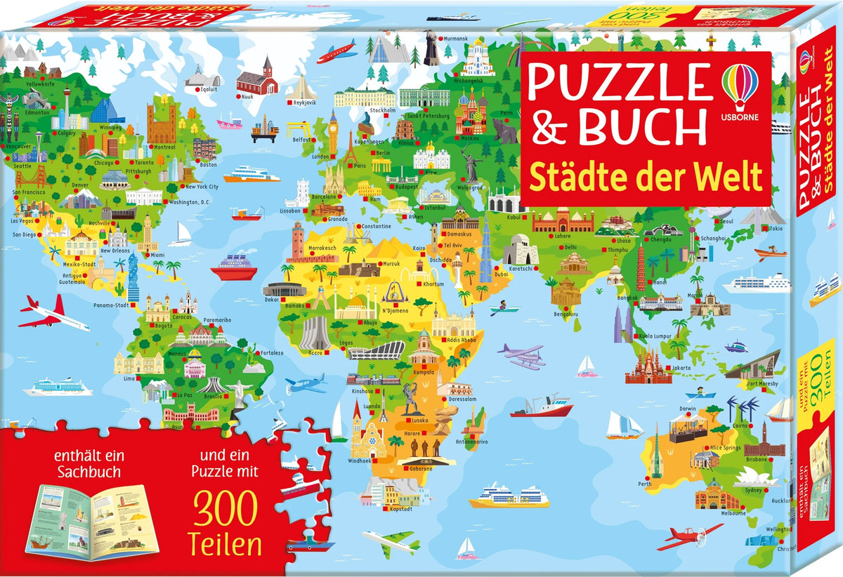 Puzzle: Puzzle & Buch: Städte der Welt