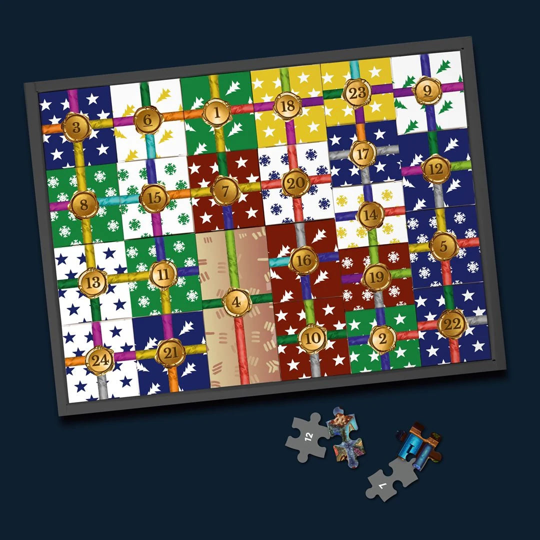 Puzzle-Rätsel-Adventskalender: Im Labor der Winterhexe – 24 Puzzles mit insgesamt 960 Teilen – Ansicht