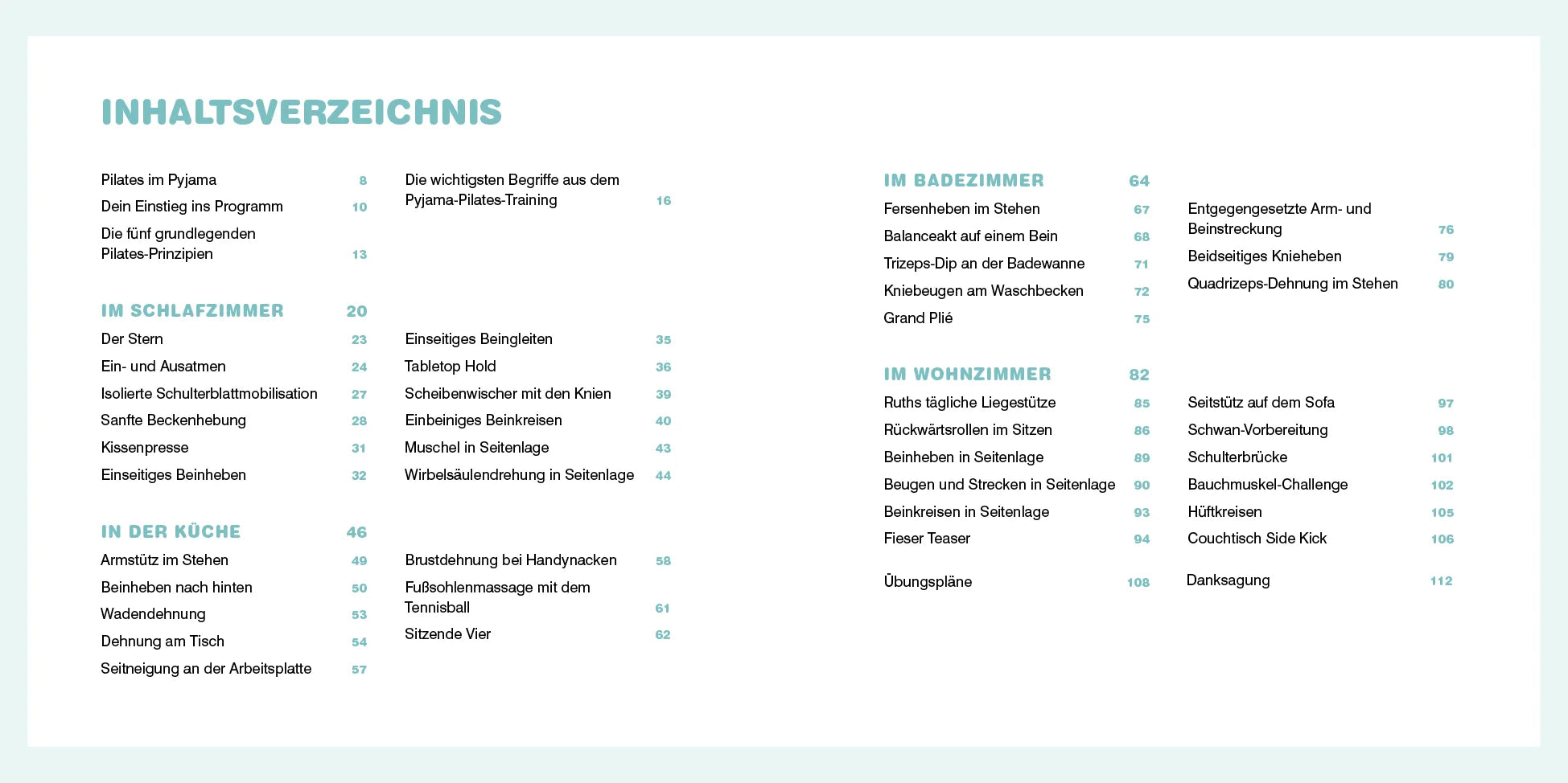 Innenansicht von 'Pyjama-Pilates' - Gebundene Ausgabe