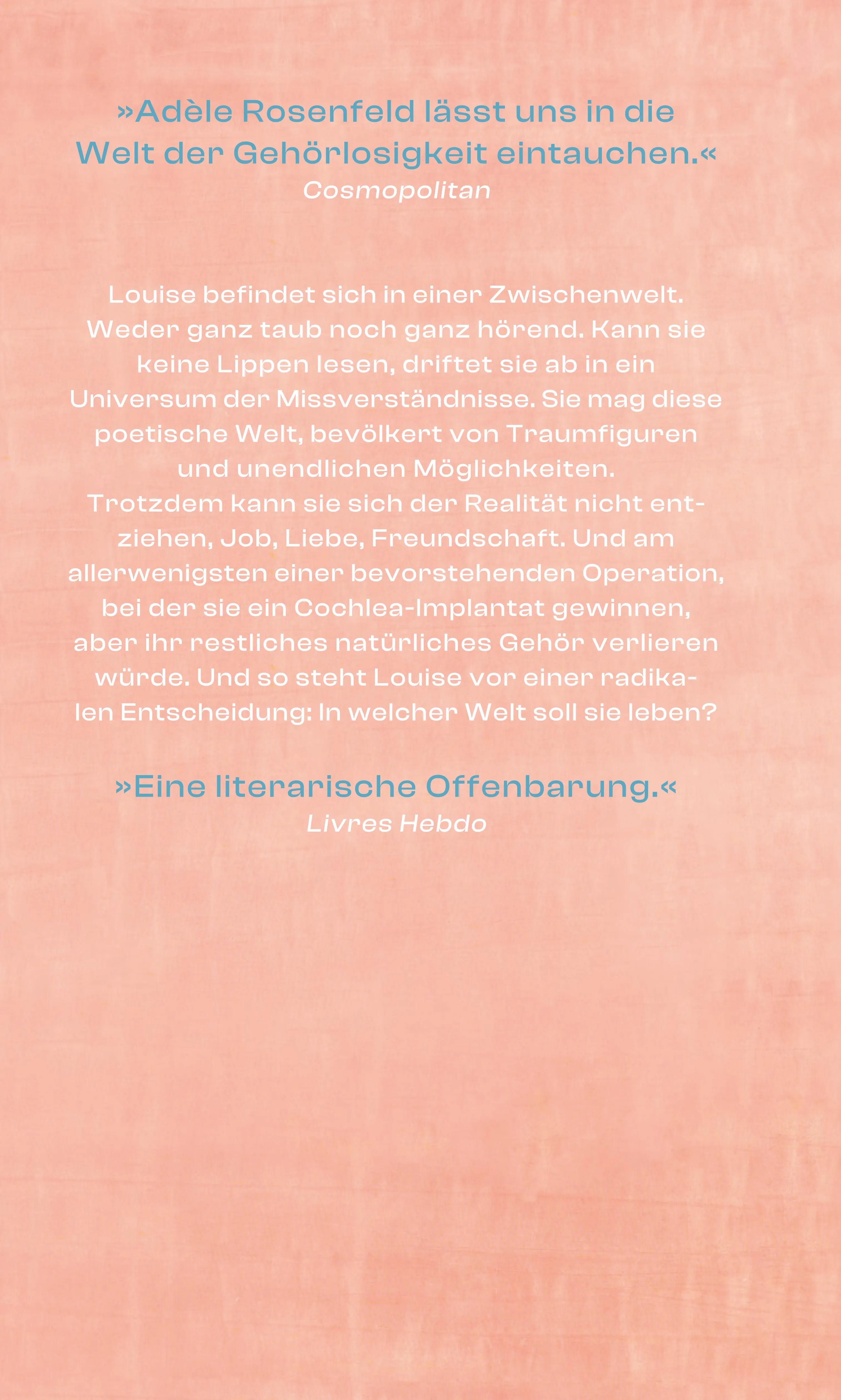 Buchrückseite von 'Quallen haben keine Ohren' mit Klappentext - Gebundene Ausgabe