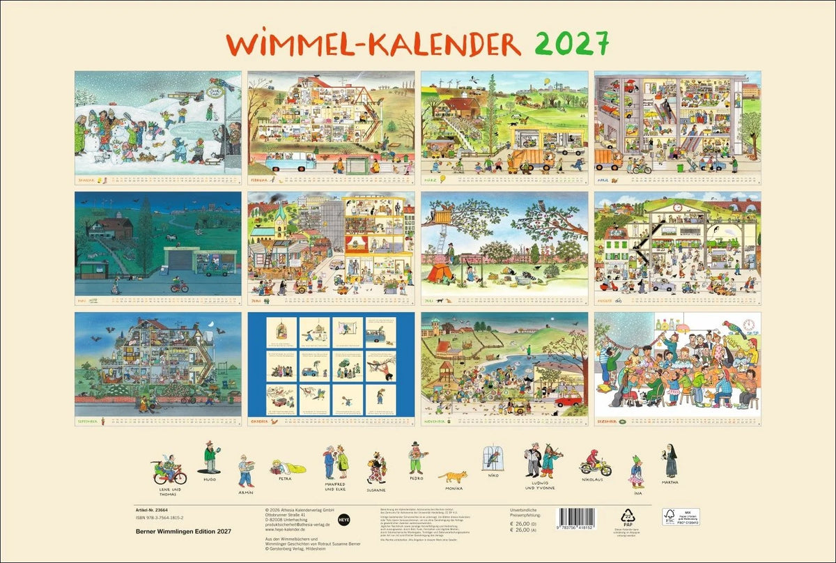 R.S. Berner Wimmel-Kalender 2027 – Ansicht