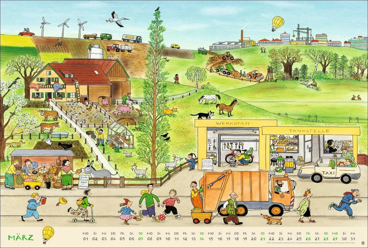 R.S. Berner Wimmel-Kalender 2027 – Ansicht