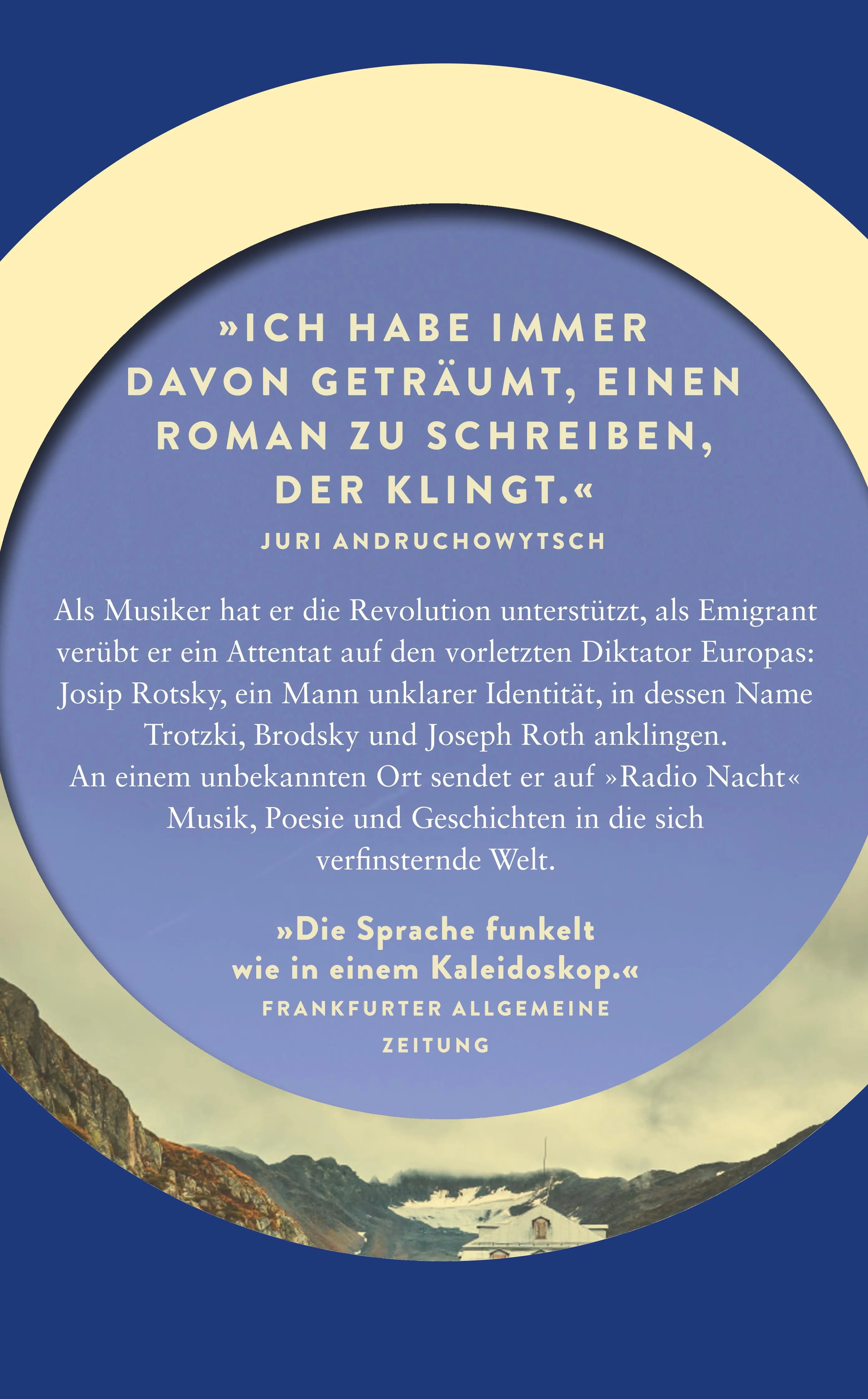 Buchrückseite von 'Radio Nacht' mit Klappentext - Taschenbuch