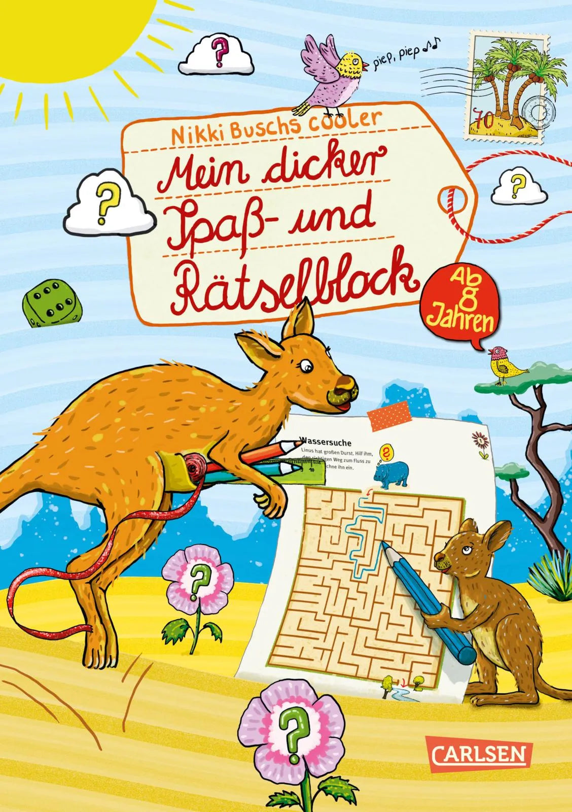 Buchcover von 'Rätselspaß Grundschule: Mein dicker Spaß- und Rätselblock' - Taschenbuch von Nikki Busch