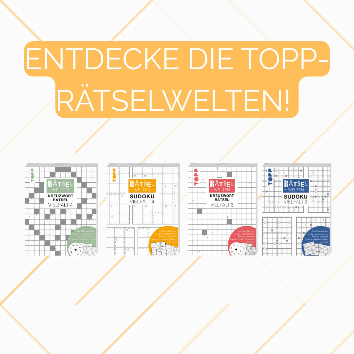Detailansicht: Rätselwelten – Sudoku Vielfalt 4 | Der Rätselklassiker in vielen wunderschönen Formen: klassische Sudokus, Hochhaus-Sudokus und mehr (Taschenbuch)