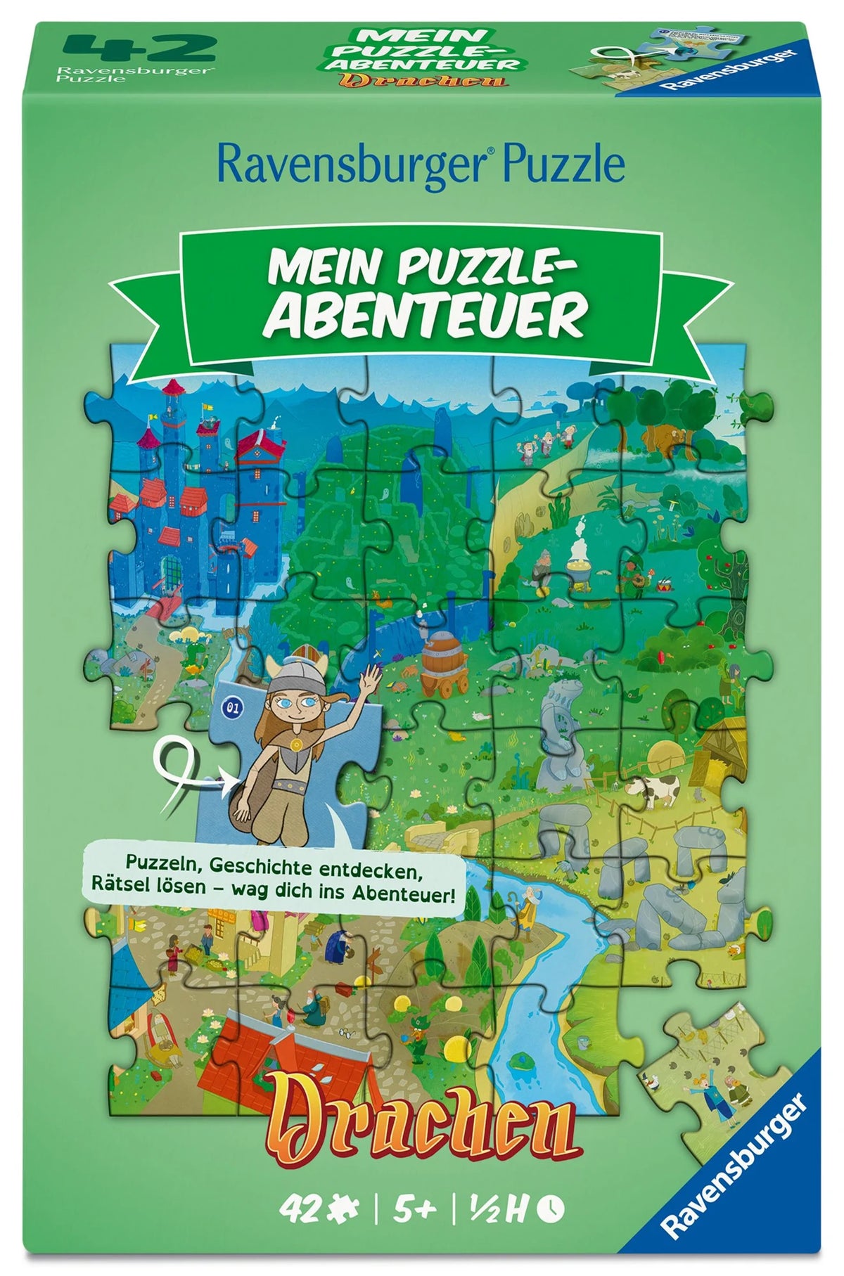 Kinderpuzzle: Kinderpuzzle 42 Teile - Mein Puzzle-Abenteuer: Drachen