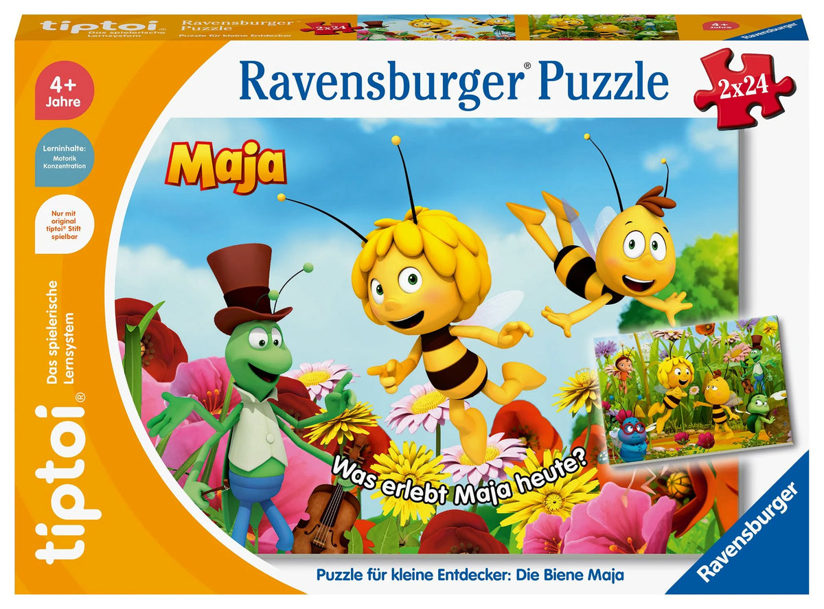 Puzzle: tiptoi® Puzzle für kleine Entdecker: Die Biene Maja - 2x24 Teile