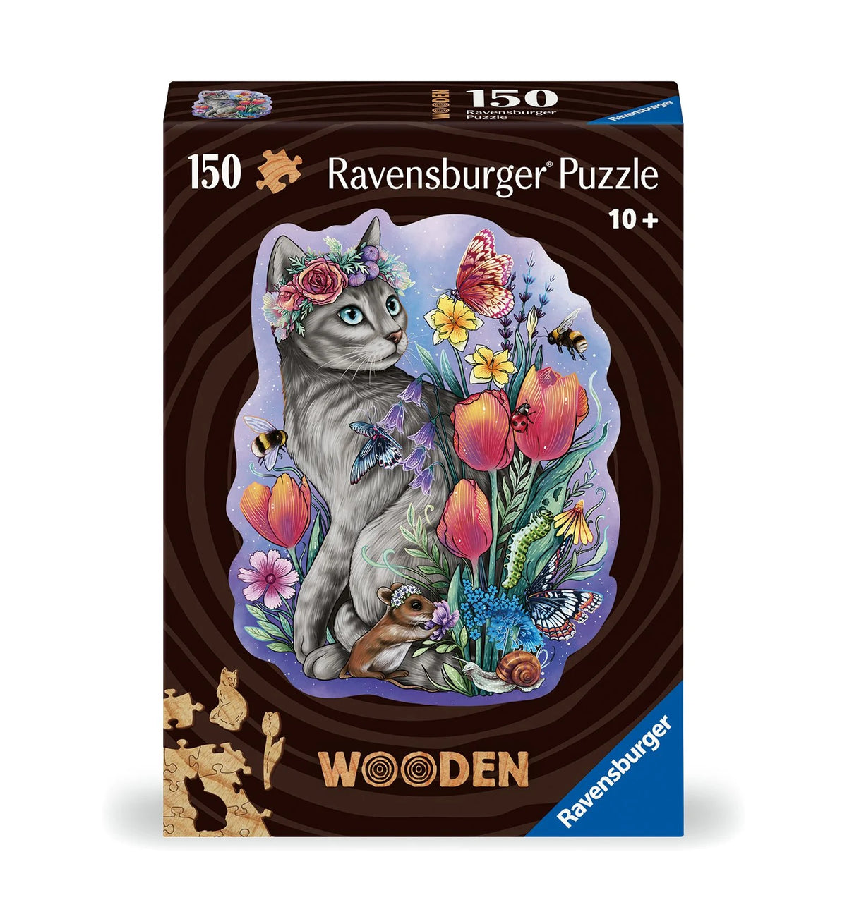 Puzzle: Wooden Puzzle 150 Teile - Frühlingskatze