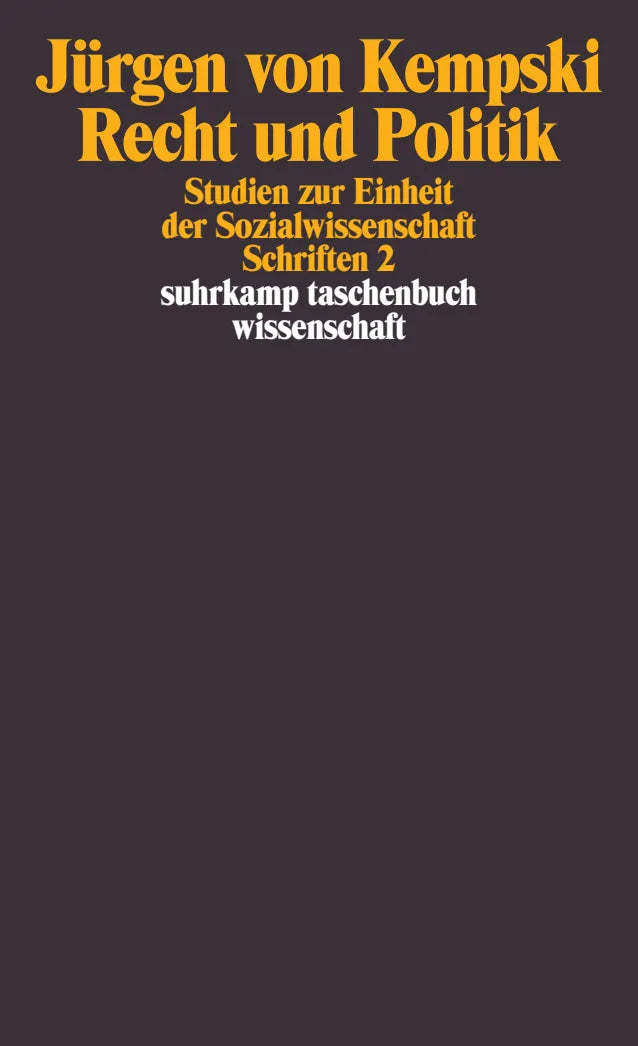 Buchcover von 'Recht und Politik' - Taschenbuch von Jürgen Kempski