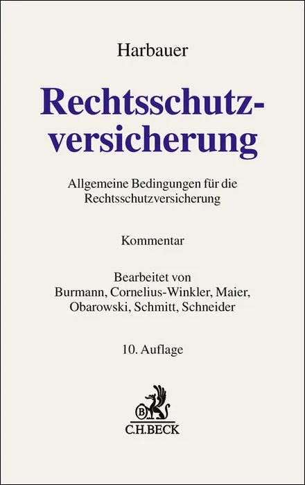 Buchcover von 'Rechtsschutzversicherung' - Gebundene Ausgabe von Carla Burmann