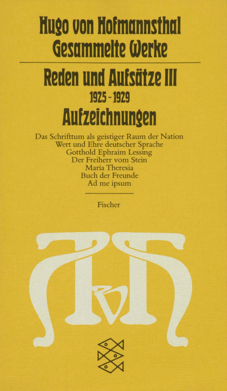 Buchcover von 'Reden und Aufsätze III' - Taschenbuch von Hugo von Hofmannsthal