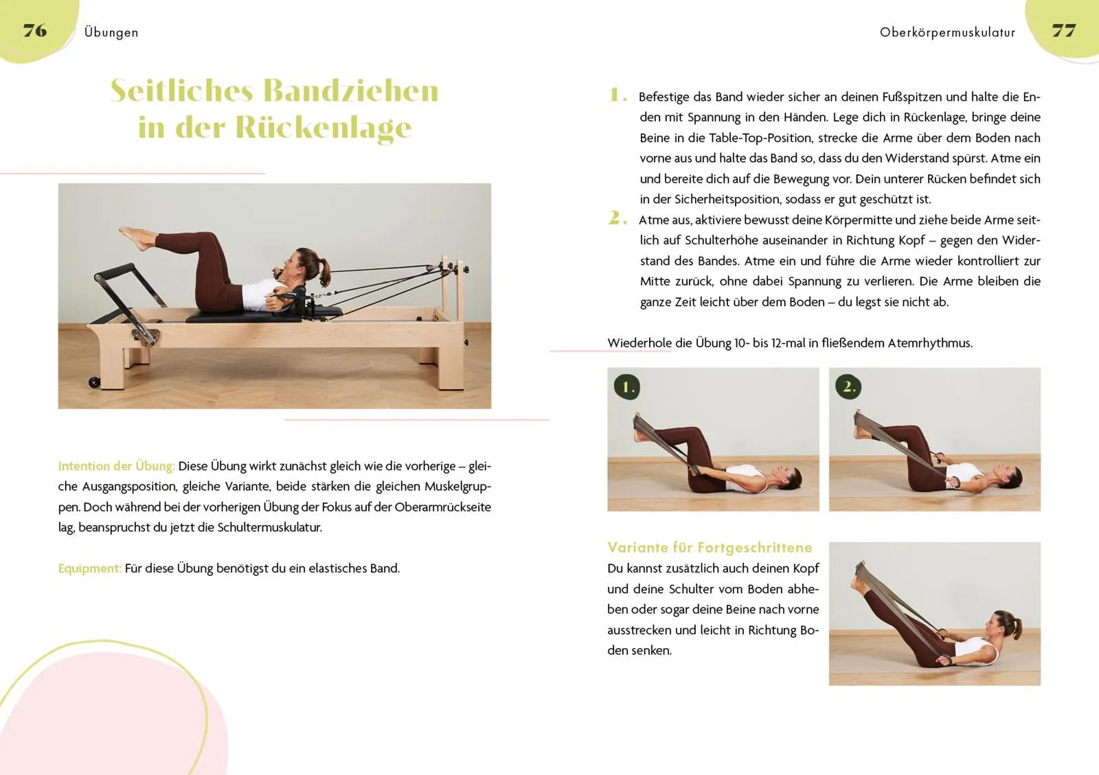 Innenansicht von 'Reformer Pilates für zu Hause' - Taschenbuch