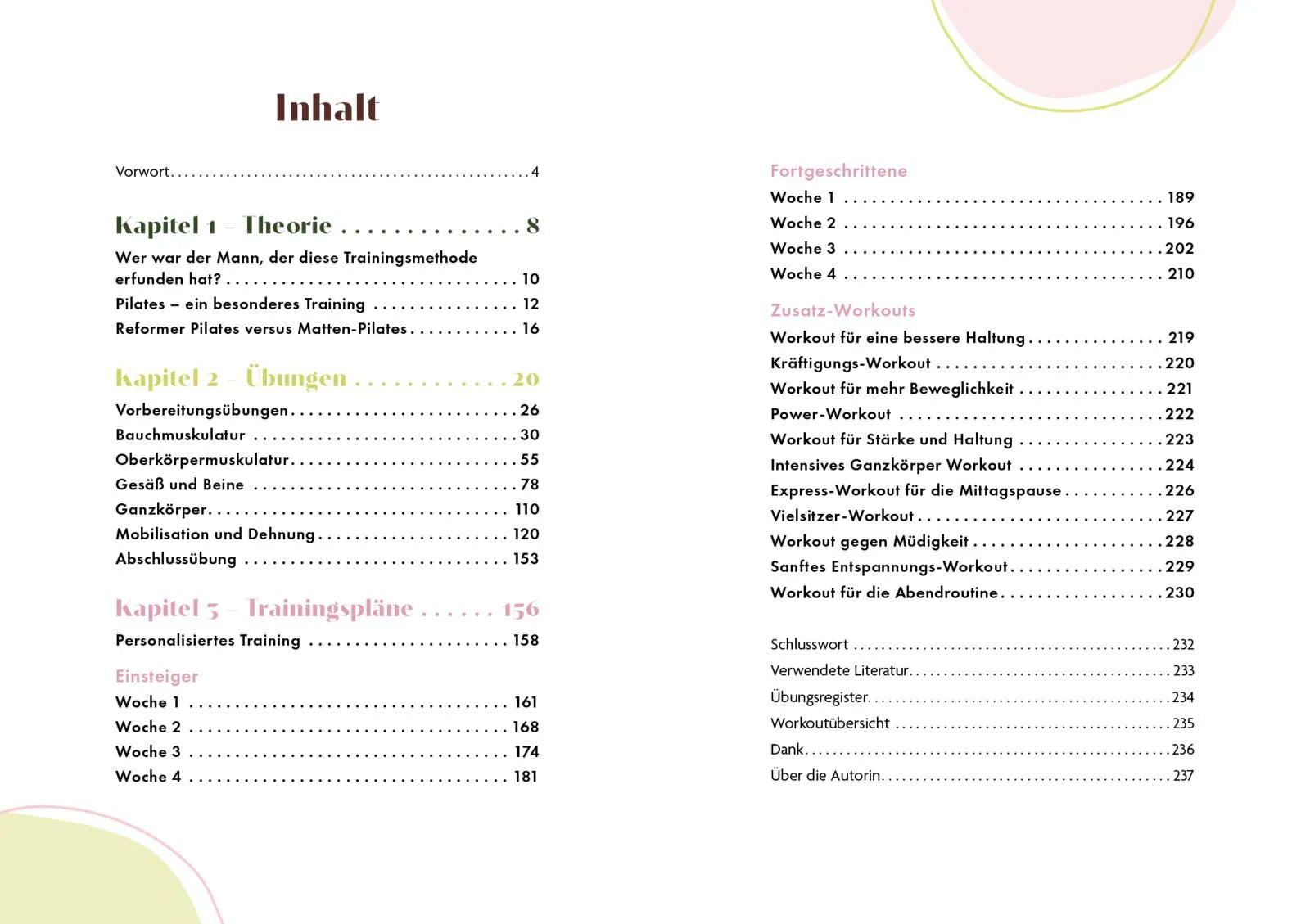 Innenansicht von 'Reformer Pilates für zu Hause' - Taschenbuch