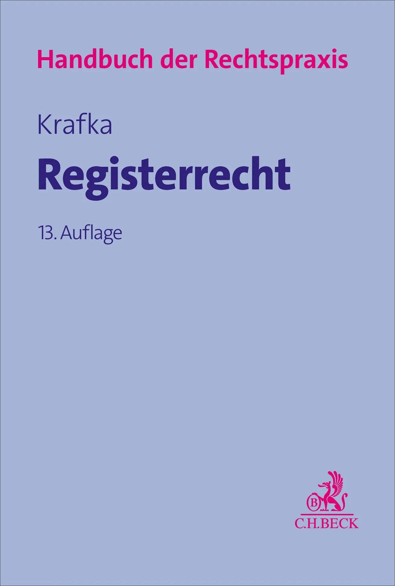 Cover: Registerrecht (Hardcover) von Alexander Krafka
