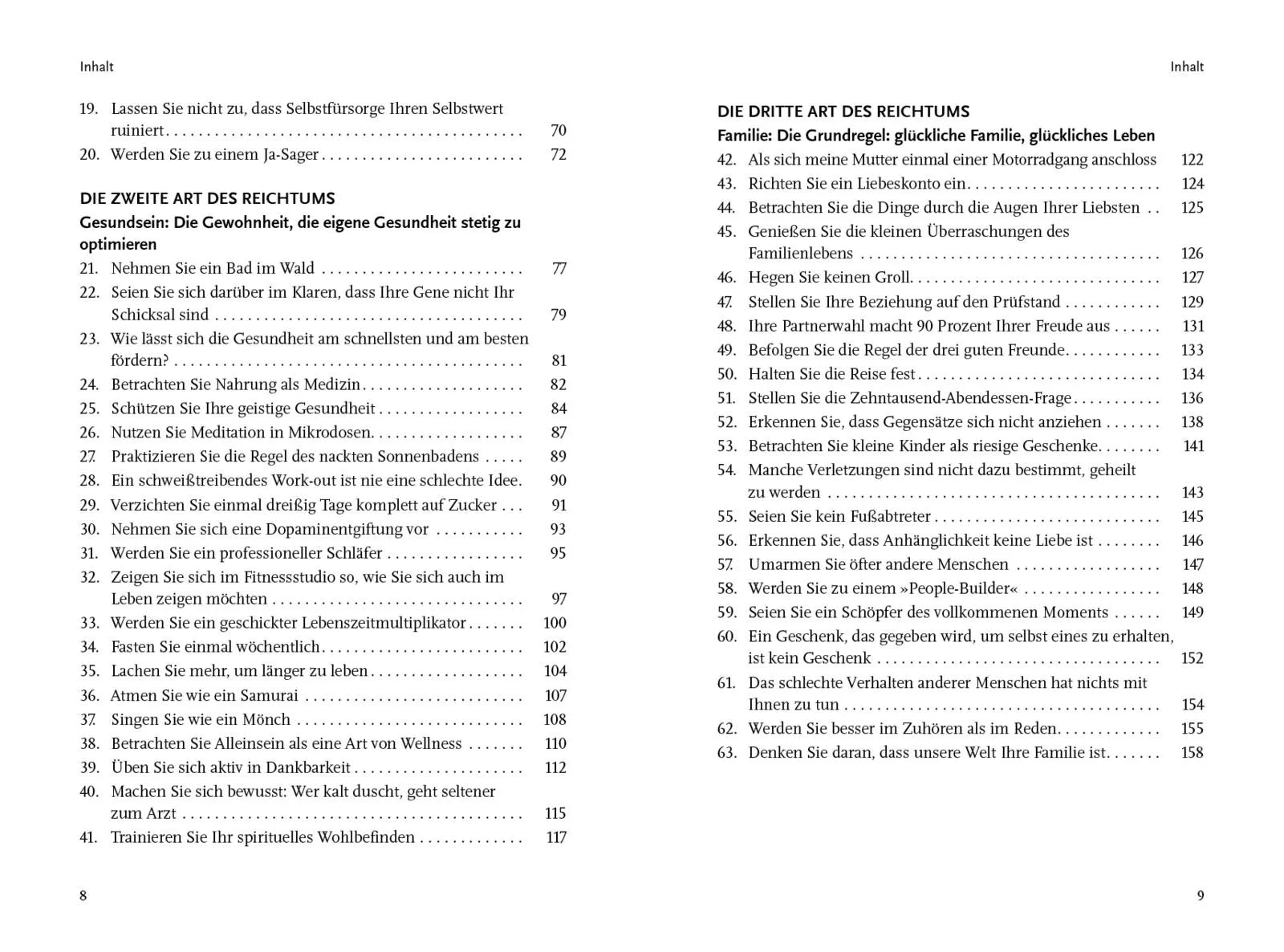 Innenansicht von 'Reichtum, den du mit Geld nicht kaufen kannst' - Gebundene Ausgabe