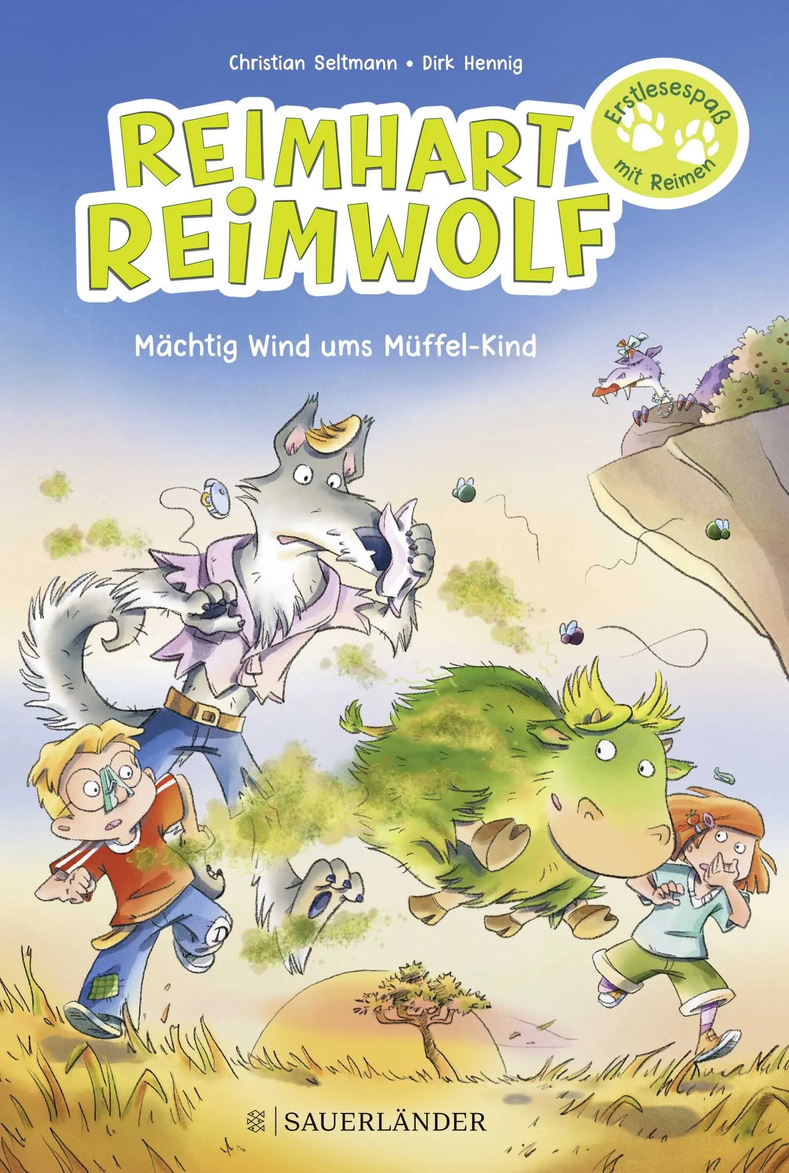 Buchcover von 'Reimhart Reimwolf – Mächtig Wind ums Müffel-Kind' - Gebundene Ausgabe von Christian Seltmann