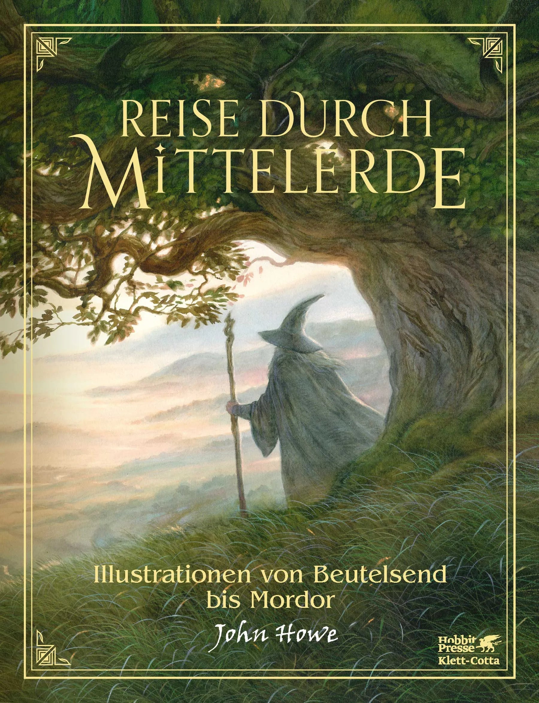 Buchcover von 'Reise durch Mittelerde' - Gebundene Ausgabe von John Howe