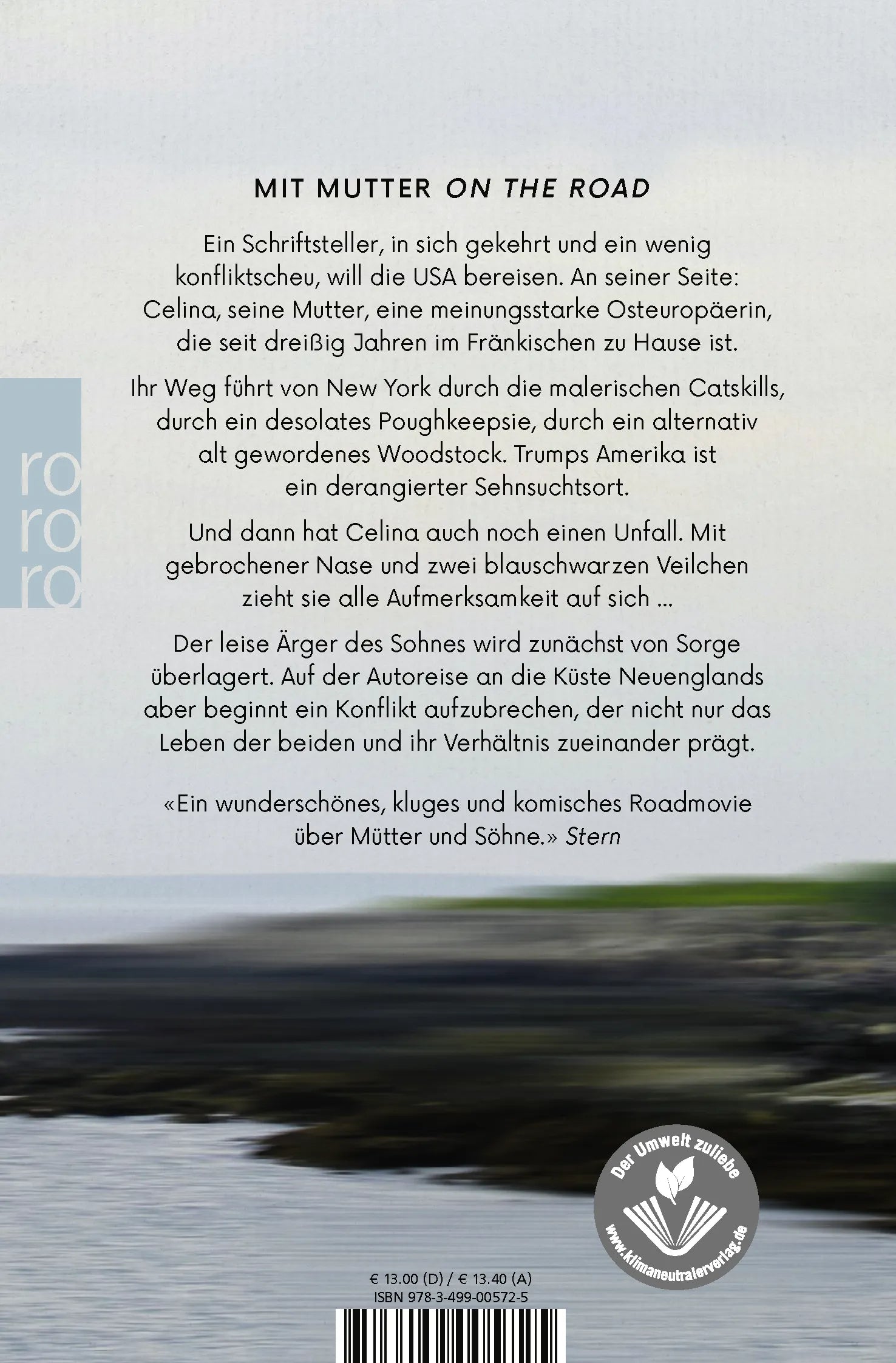Buchrückseite von 'Reise nach Maine' mit Klappentext - Taschenbuch