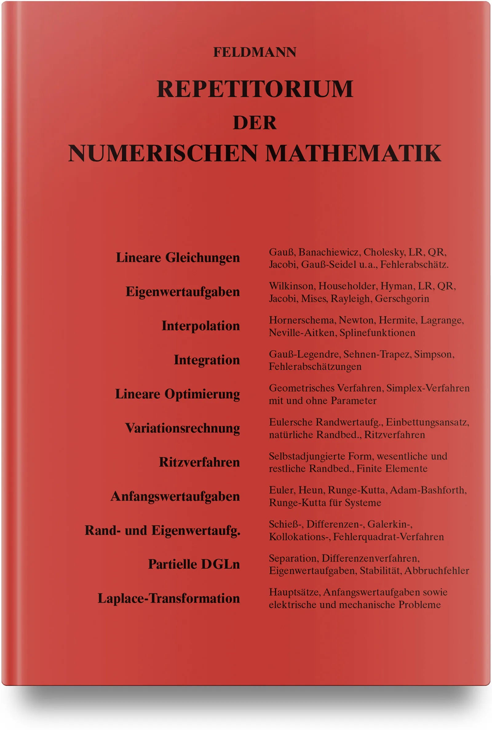 Buchcover von 'Repetitorium der Numerischen Mathematik' - Gebundene Ausgabe von Dietrich Feldmann