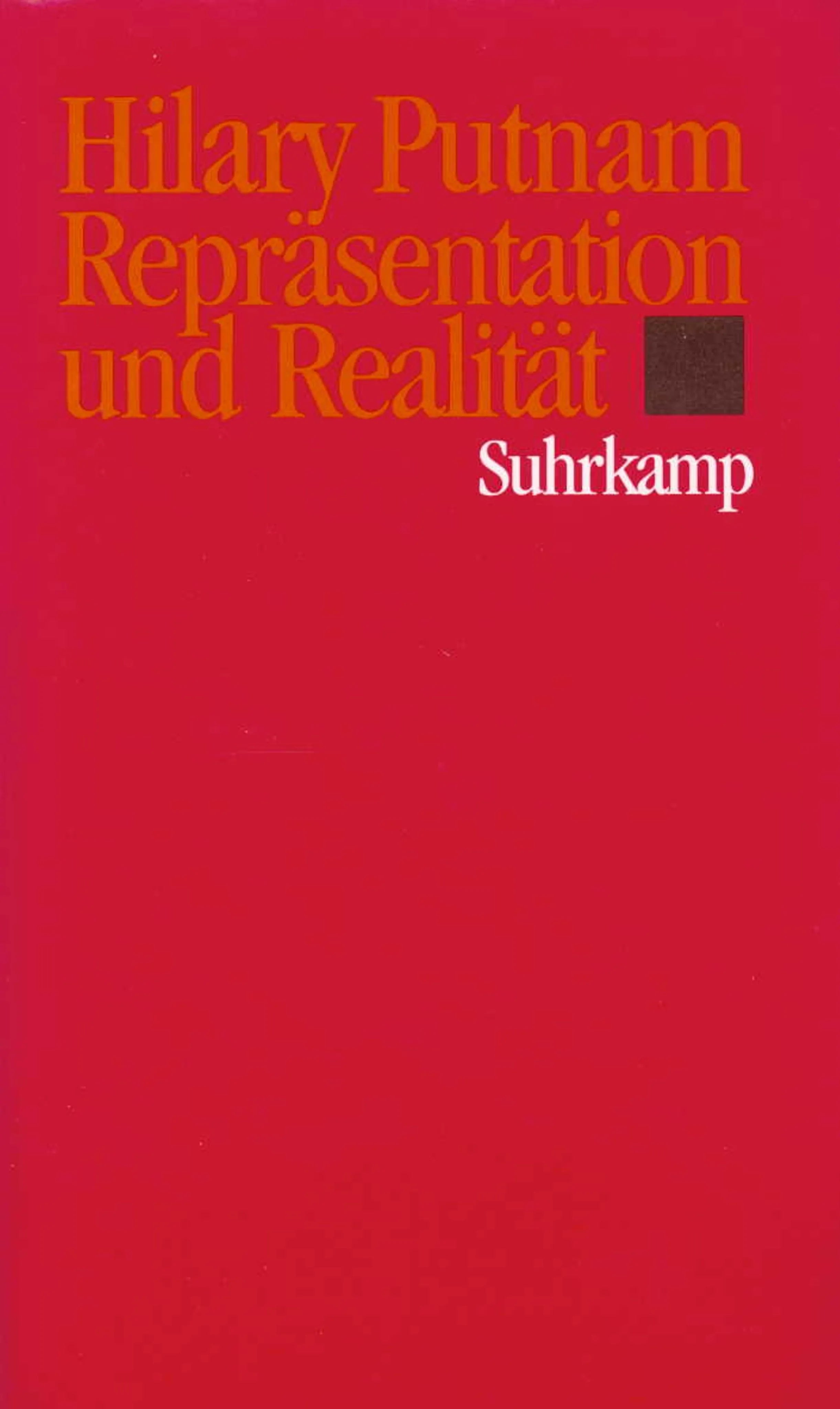 Buchcover von 'Repräsentation und Realität' - Gebundene Ausgabe von Hilary Putnam
