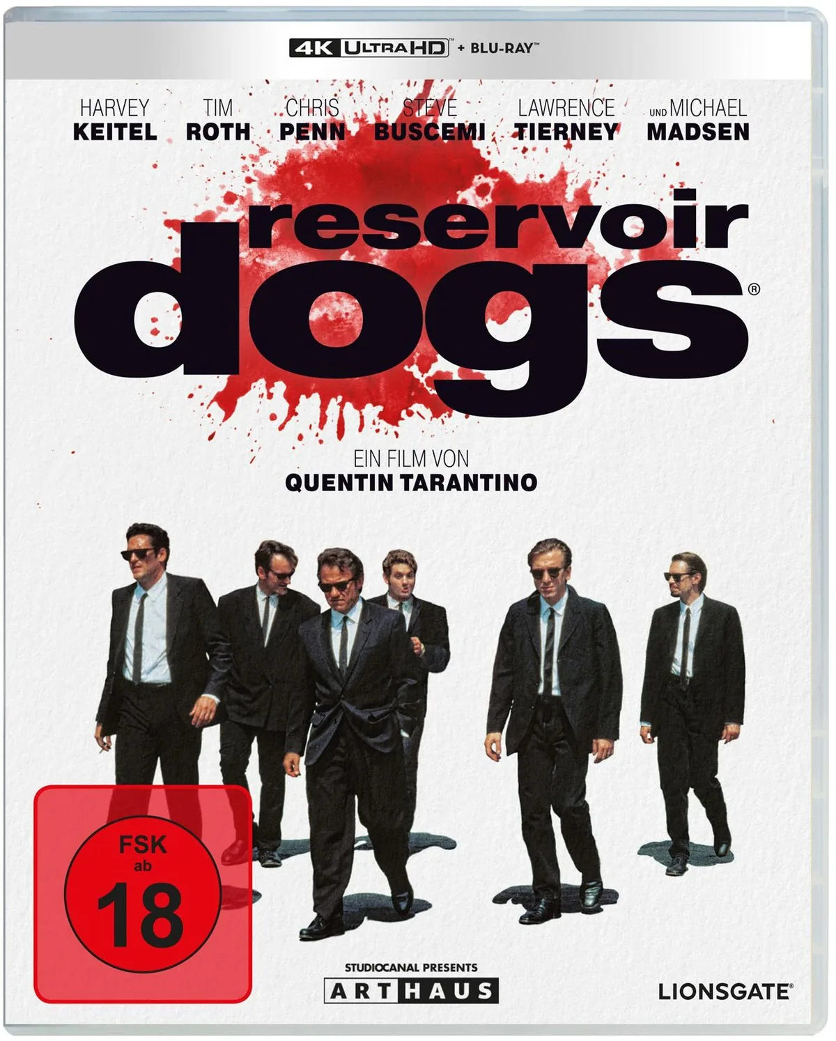 4K UHD Blu-ray-Cover: Reservoir Dogs. Regie: Quentin Tarantino