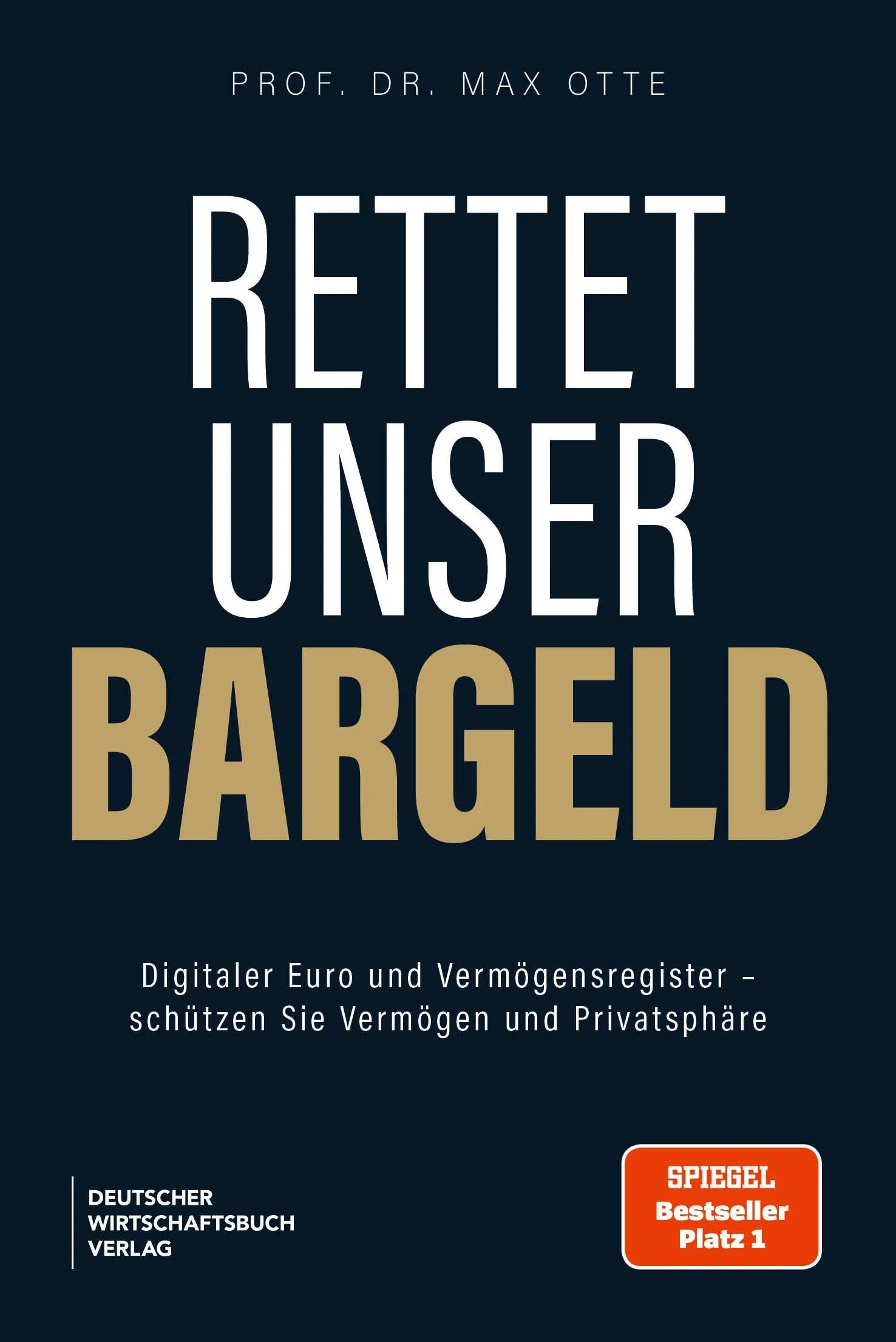 Cover: Rettet unser Bargeld (Taschenbuch) von Max Otte