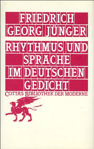 Buchcover von 'Rhythmus und Sprache im deutschen Gedicht' - Gebundene Ausgabe von Friedrich Georg Jünger