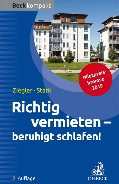 Buchcover von 'Richtig vermieten - beruhigt schlafen!' - Taschenbuch von Helge Ziegler