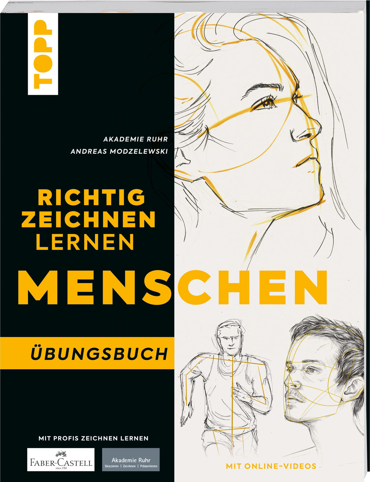 Cover: Richtig Zeichnen lernen Menschen. Übungsbuch (Taschenbuch)