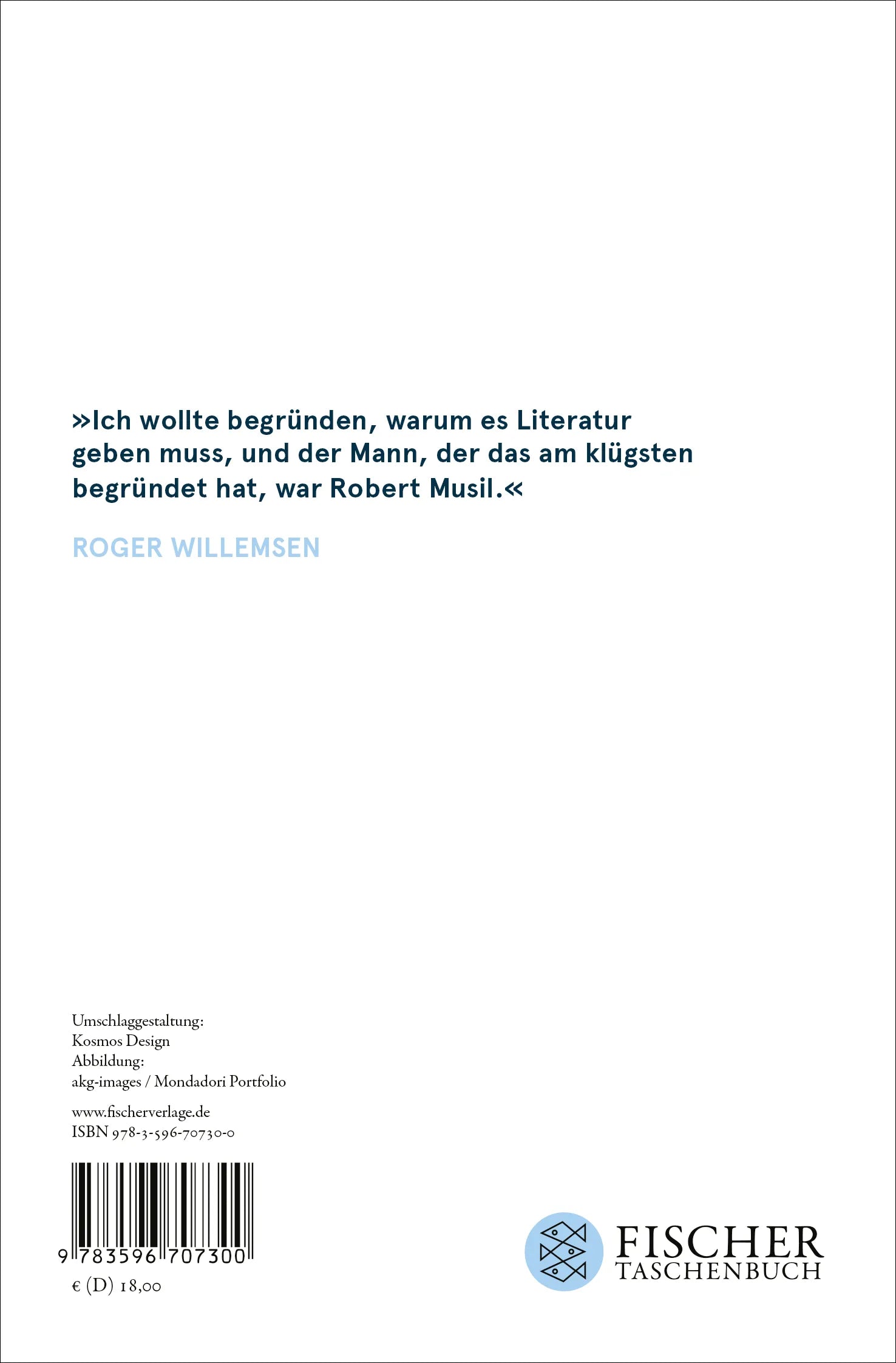 Buchrückseite von 'Robert Musil' mit Klappentext - Taschenbuch