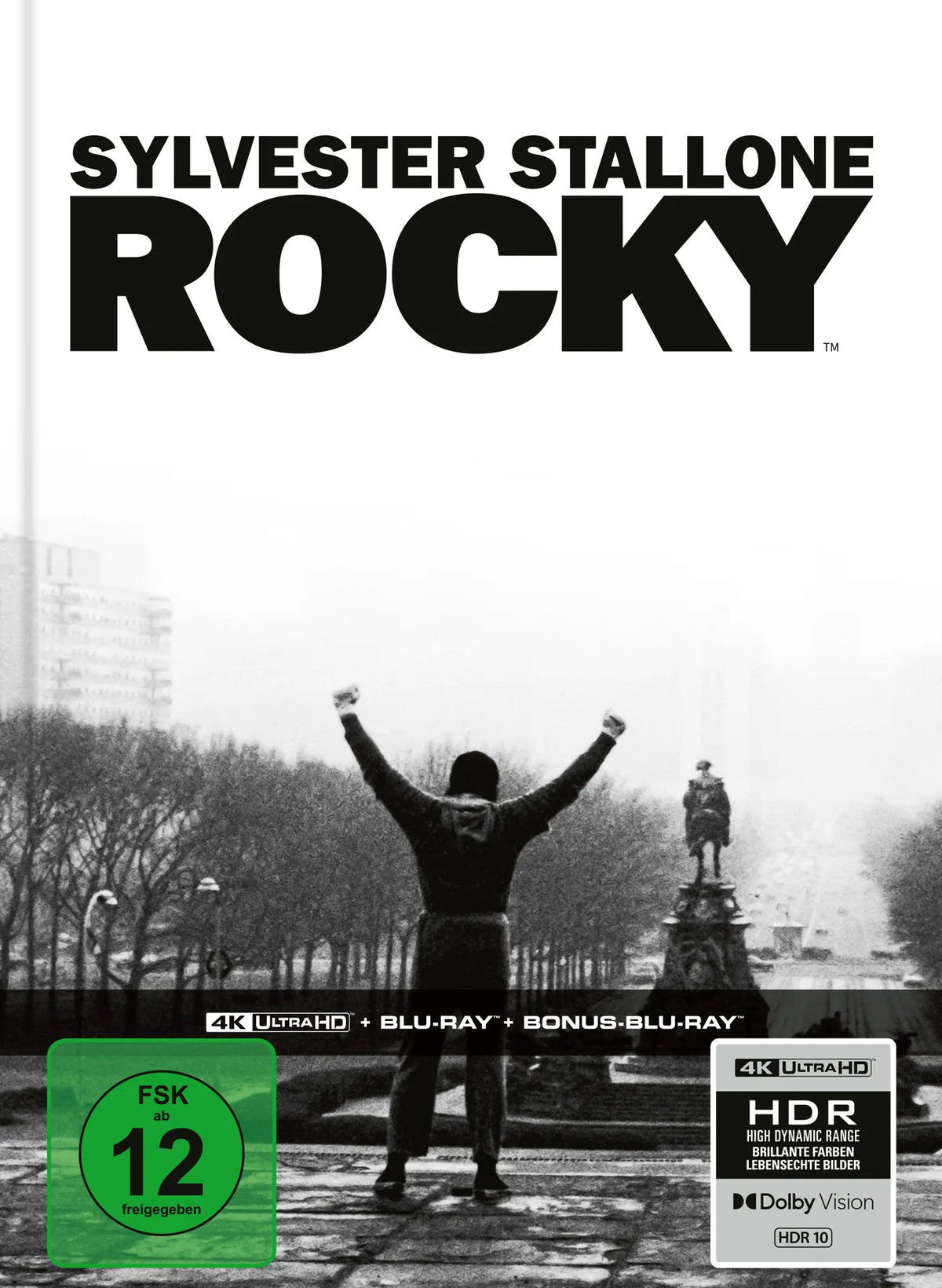 4K UHD Blu-ray-Cover: Rocky - Limitiertes 3-Disc Mediabook Cover A. Regie: John G. Avildsen