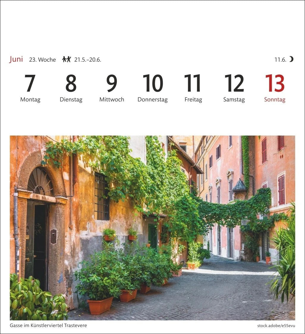 Rom Sehnsuchtskalender 2027 - Wochenkalender mit 53 Postkarten – Ansicht
