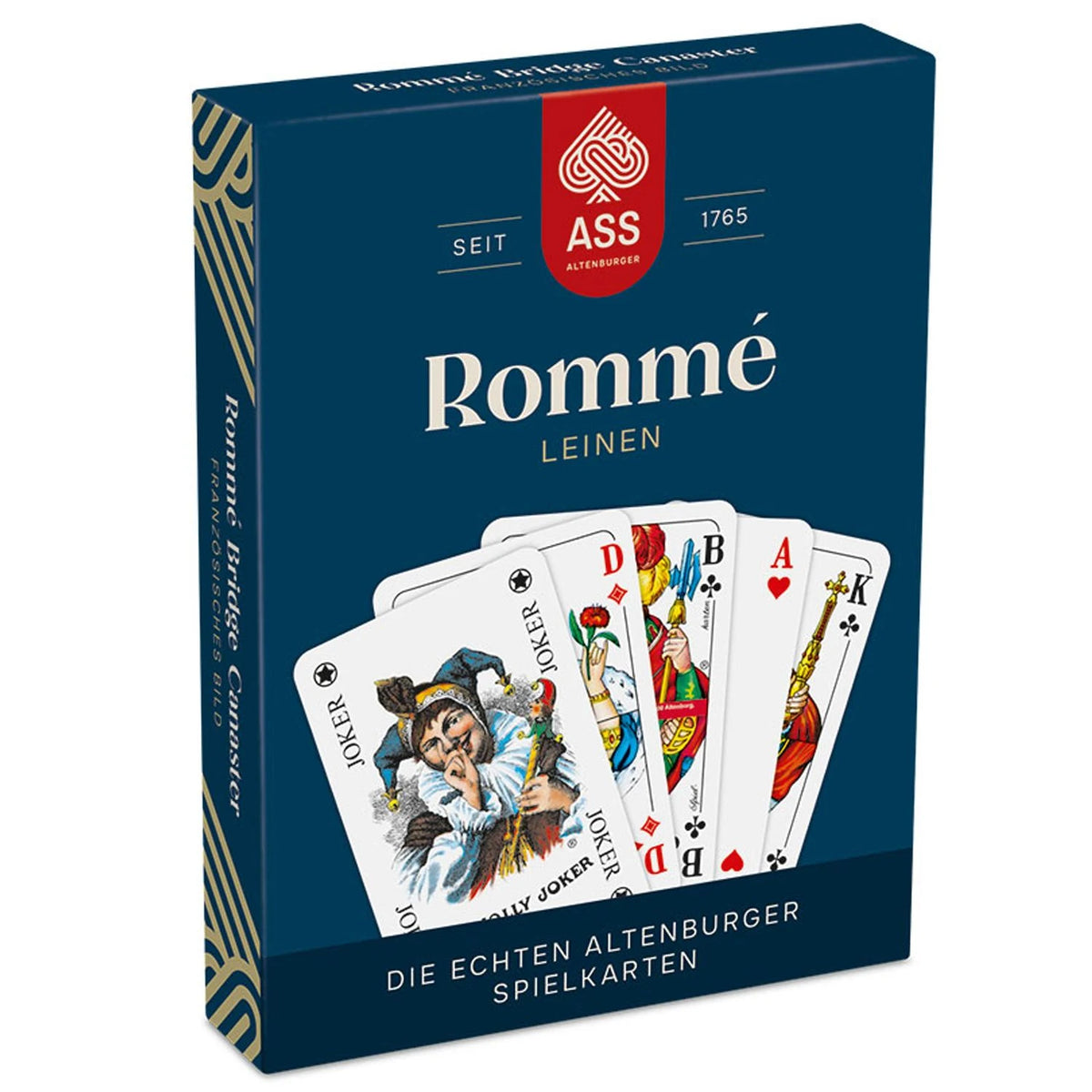Kartenspiel: Rommé Leinenprägung, französisches Bild