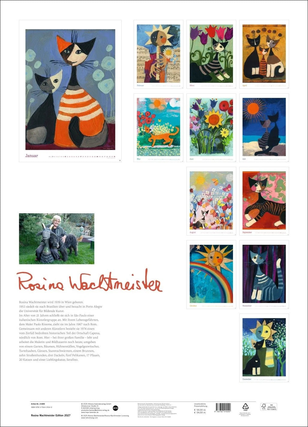 Rosina Wachtmeister Edition Kalender 2027 – Ansicht