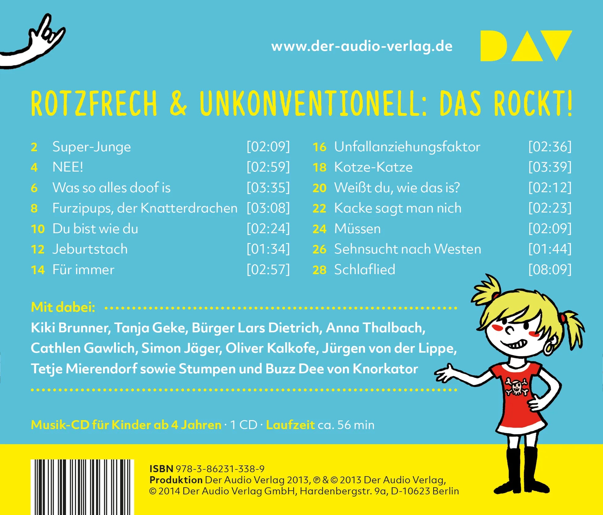 Buchrückseite von 'ROTZ ‘N’ ROLL RADIO' mit Klappentext - Hörbuch (CD)